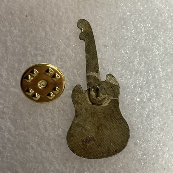 J Geils BandRed & Gold Guitar Enamel Metal Pin Pinback Vtg GnuCollectibles - Picture 6 of 9